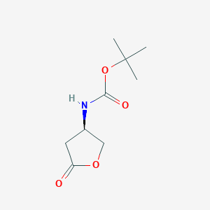 molecular formula C9H15NO4 B179981 (R)-tert-Butyl (5-oxotetrahydrofuran-3-yl)carbamate CAS No. 137105-97-6