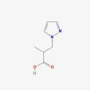 molecular formula C7H10N2O2 B179985 2-methyl-3-(1H-pyrazol-1-yl)propanoic acid CAS No. 197094-12-5