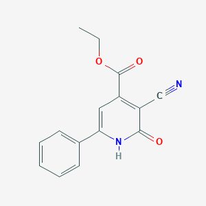 molecular formula C15H12N2O3 B180010 Ethyl 3-cyano-2-oxo-6-phenyl-1,2-dihydropyridine-4-carboxylate CAS No. 18060-61-2