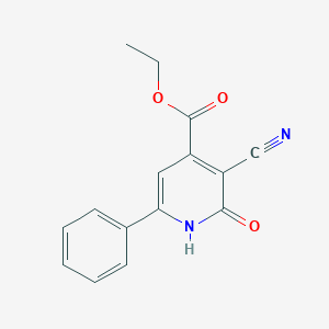 molecular formula C15H12N2O3 B180010 ethyl 3-cyano-2-oxo-6-phenyl-1H-pyridine-4-carboxylate CAS No. 18060-61-2