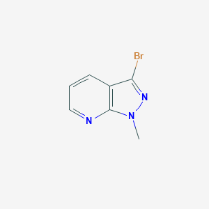 molecular formula C7H6BrN3 B180037 3-bromo-1-methyl-1H-pyrazolo[3,4-b]pyridine CAS No. 116855-03-9