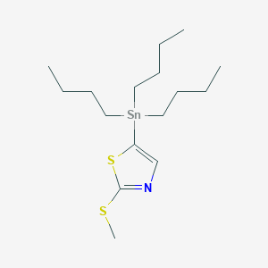 molecular formula C16H31NS2Sn B180042 2-(Methylthio)-5-(tributylstannyl)thiazole CAS No. 157025-34-8