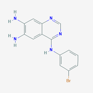 molecular formula C14H12BrN5 B180047 N4-(3-bromophenyl)quinazoline-4,6,7-triamine CAS No. 169205-87-2