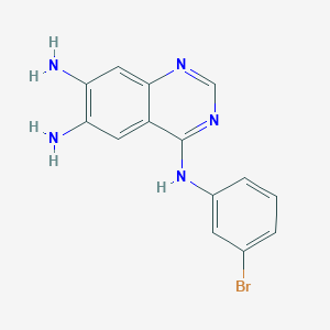 molecular formula C14H12BrN5 B180047 4-N-(3-bromophenyl)quinazoline-4,6,7-triamine CAS No. 169205-87-2
