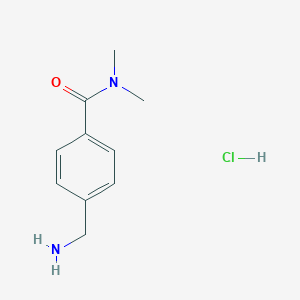 molecular formula C10H15ClN2O B180059 4-(Aminomethyl)-N,N-dimethylbenzamide hydrochloride CAS No. 104566-35-0