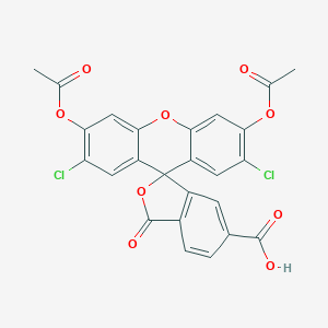 molecular formula C25H14Cl2O9 B180066 3',6'-Diacetyloxy-2',7'-dichloro-1-oxospiro[2-benzofuran-3,9'-xanthene]-5-carboxylic acid CAS No. 144489-10-1