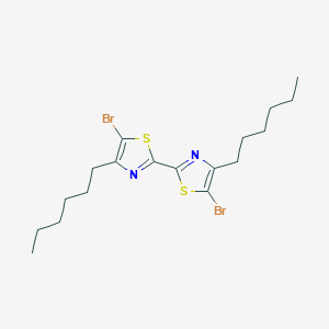 molecular formula C18H26Br2N2S2 B180098 5,5'-Dibromo-4,4'-dihexyl-2,2'-bithiazole CAS No. 180729-93-5