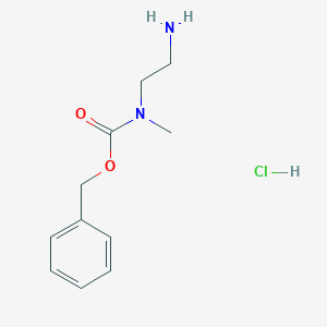 molecular formula C11H17ClN2O2 B180101 Benzyl (2-aminoethyl)(methyl)carbamate hydrochloride CAS No. 162576-01-4