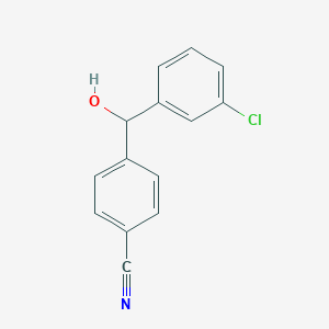 molecular formula C14H10ClNO B180135 4-[(3-Chlorophenyl)(hydroxy)methyl]benzonitrile CAS No. 186000-52-2