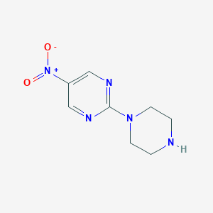 molecular formula C8H11N5O2 B180136 5-Nitro-2-(piperazin-1-YL)pyrimidine CAS No. 153466-03-6