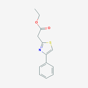 molecular formula C13H13NO2S B180152 2-Thiazoleacetic acid, 4-phenyl-, ethyl ester CAS No. 166588-08-5