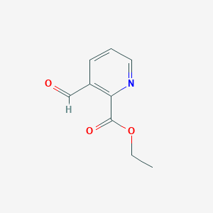 molecular formula C9H9NO3 B180153 Ethyl 3-formylpyridine-2-carboxylate CAS No. 159755-62-1