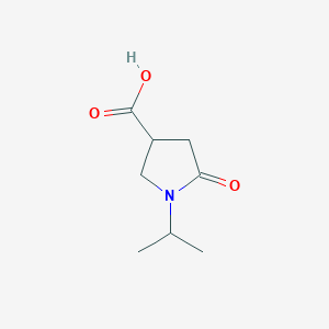 molecular formula C8H13NO3 B180158 1-Isopropyl-5-oxopyrrolidine-3-carboxylic acid CAS No. 299920-47-1