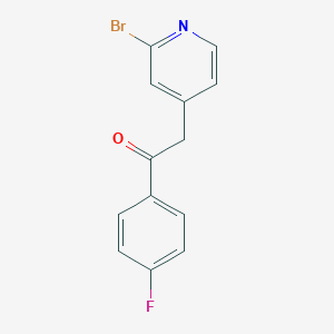 molecular formula C13H9BrFNO B180159 2-(2-溴吡啶-4-基)-1-(4-氟苯基)乙酮 CAS No. 158876-70-1
