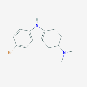 molecular formula C14H17BrN2 B180172 6-Bromo-3-(dimethylamino)-1,2,3,4-tetrahydro-9H-carbazole CAS No. 186545-33-5