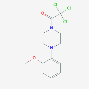 molecular formula C13H15Cl3N2O2 B180180 2-(4-Trichloroacetylpiperazin-1-yl) anisole CAS No. 219963-59-4