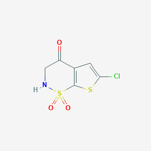 molecular formula C6H4ClNO3S2 B180190 6-Chloro-2H-thieno[3,2-e][1,2]thiazin-4(3H)-one 1,1-dioxide CAS No. 174139-69-6
