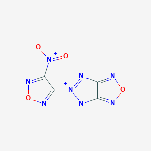 molecular formula C4N8O4 B180248 7-(4-Nitro-1,2,5-oxadiazol-3-yl)-3-oxa-2,4,6-triaza-7-azonia-8-azanidabicyclo[3.3.0]octa-1,4,6-triene CAS No. 155256-95-4