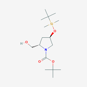 molecular formula C16H33NO4Si B180259 (2S,4R)-1-Boc-4-(tert-butyldimethylsilyloxy)-2-(hydroxymethyl)pyrrolidine CAS No. 114676-67-4