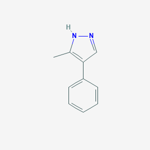 molecular formula C10H10N2 B018026 3-Methyl-4-phenyl-1H-pyrazole CAS No. 13788-84-6