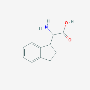 molecular formula C11H13NO2 B180260 2-amino-2-(2,3-dihydro-1H-inden-1-yl)acetic acid CAS No. 179185-78-5