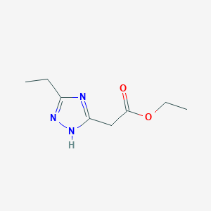 molecular formula C8H13N3O2 B180262 ethyl 2-(3-ethyl-1H-1,2,4-triazol-5-yl)acetate CAS No. 100187-11-9