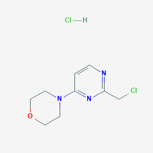 molecular formula C9H13Cl2N3O B180263 4-(2-(Chloromethyl)pyrimidin-4-yl)morpholine hydrochloride CAS No. 118779-76-3