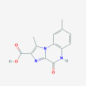 molecular formula C13H11N3O3 B180276 1,8-Dimethyl-4-oxo-4,5-dihydroimidazo[1,2-a]quinoxaline-2-carboxylic acid CAS No. 164329-73-1