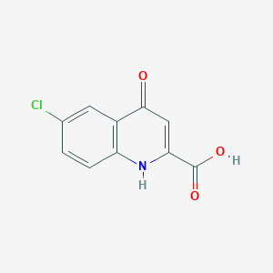 molecular formula C10H6ClNO3 B180281 6-Chloro-4-oxo-1,4-dihydroquinoline-2-carboxylic acid CAS No. 10174-72-8