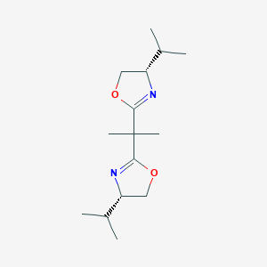 molecular formula C15H26N2O2 B180286 2,2-Bis((4S)-(-)-4-isopropyloxazoline)propane CAS No. 131833-92-6