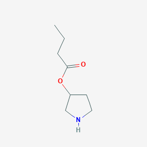 molecular formula C8H15NO2 B180316 Pyrrolidin-3-yl butanoate CAS No. 197964-12-8