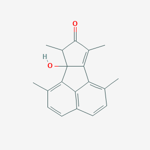 molecular formula C19H18O2 B180367 8H-Cyclopent[a]acenaphthylen-8-one, 6b,7-dihydro-6b-hydroxy-1,6,7,9-tetramethyl- CAS No. 146885-82-7