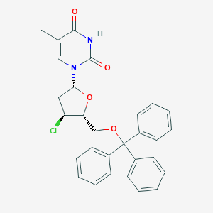molecular formula C₂₉H₂₇ClN₂O₄ B018040 3'-Chloro-3'-deoxy-5'-O-tritylthymidine CAS No. 34627-62-8