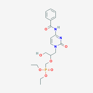 Diethyl (((1-(4-benzamido-2-oxopyrimidin-1(2H)-yl)-3-hydroxypropan-2-yl)oxy)methyl)phosphonate