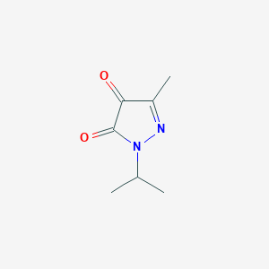 molecular formula C7H10N2O2 B180408 1-Isopropyl-3-methyl-1H-pyrazole-4,5-dione CAS No. 197651-73-3
