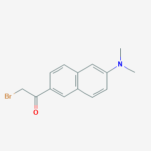 molecular formula C14H14BrNO B018043 6-Bromoacetyl-2-dimethylaminonaphthalene CAS No. 210832-86-3