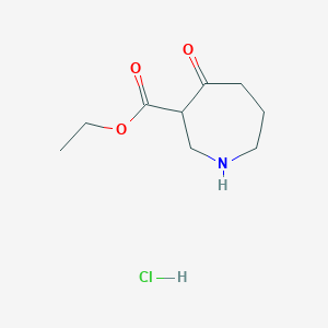 molecular formula C9H16ClNO3 B180437 Ethyl 4-oxoazepane-3-carboxylate hydrochloride CAS No. 198419-09-9