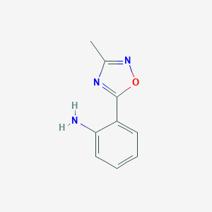 molecular formula C9H9N3O B180448 2-(3-Methyl-1,2,4-oxadiazol-5-yl)aniline CAS No. 76629-36-2