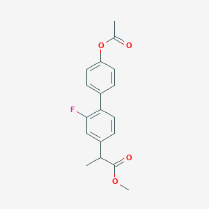 molecular formula C18H17FO4 B018045 2-(4'-Acetoxy-2-fluoro-biphenyl-4-YL)-propionic acid methyl ester CAS No. 215175-84-1