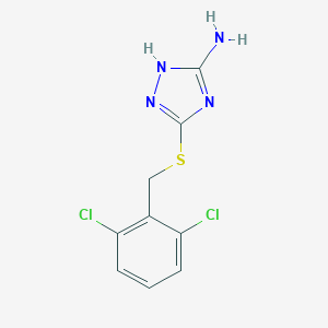 molecular formula C9H8Cl2N4S B180465 3-[(2,6-dichlorobenzyl)sulfanyl]-1H-1,2,4-triazol-5-amine CAS No. 261928-97-6