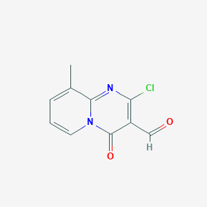 2-Chloro-9-methyl-4-oxo-4H-pyrido[1,2-a]pyrimidine-3-carbaldehyde