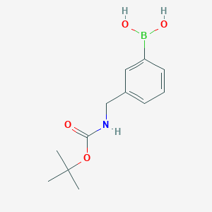 molecular formula C12H18BNO4 B180479 3-(N-Boc-aminomethyl)phenylboronic acid CAS No. 199609-62-6