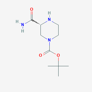 molecular formula C10H19N3O3 B180495 (R)-tert-Butyl 3-carbamoylpiperazine-1-carboxylate CAS No. 170164-46-2