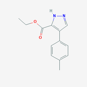 molecular formula C13H14N2O2 B180496 ethyl 4-(4-methylphenyl)-1H-pyrazole-5-carboxylate CAS No. 187159-25-7