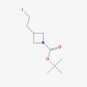 molecular formula C10H18INO2 B180519 Tert-butyl 3-(2-iodoethyl)azetidine-1-carboxylate CAS No. 158602-36-9