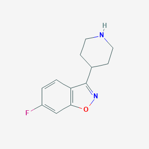 molecular formula C12H13FN2O B018052 6-氟-3-(4-哌啶基)-1,2-苯并异噁唑 CAS No. 84163-77-9