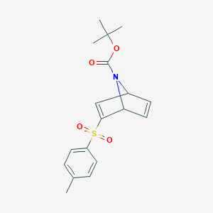 molecular formula C18H21NO4S B180522 2-[(4-Methylphenyl)sulfonyl]-7-azabicyclo[2.2.1]hepta-2,5-diene-7-carboxylic acid tert-butyl ester CAS No. 160732-46-7