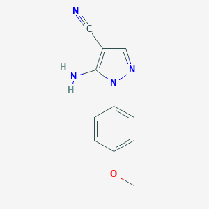 molecular formula C11H10N4O B180523 5-amino-1-(4-methoxyphenyl)-1H-pyrazole-4-carbonitrile CAS No. 116884-64-1