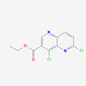 molecular formula C11H8Cl2N2O2 B180526 Ethyl 4,6-dichloro-1,5-naphthyridine-3-carboxylate CAS No. 127094-57-9