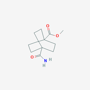 molecular formula C11H17NO3 B180530 Methyl 4-carbamoylbicyclo[2.2.2]octane-1-carboxylate CAS No. 135908-42-8